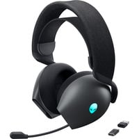 Alienware Tri-Mode Wireless AW725H Dark Side of the Moon, Gaming-Headset schwarz, Hi-Res Audio, Bluetooth, 2,4 GHz, Kabel
