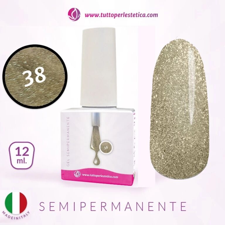 Tuttoperlestetica Semipermanente colore N 38 da 12 ML Hema e TPO Free
