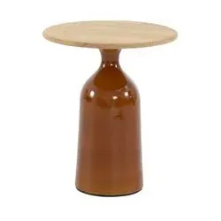 4 SEASONS OUTDOOR Loungetisch June Ø 45 cm Keramik Caramel