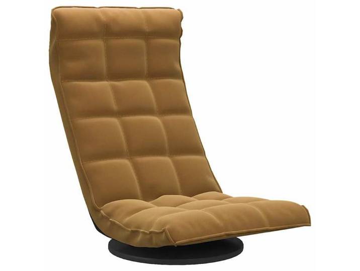 NEW Chaise long/canapé de loisirs - - Chaise de sol pivotante Marron Velours{60x54x34 cm} 276749