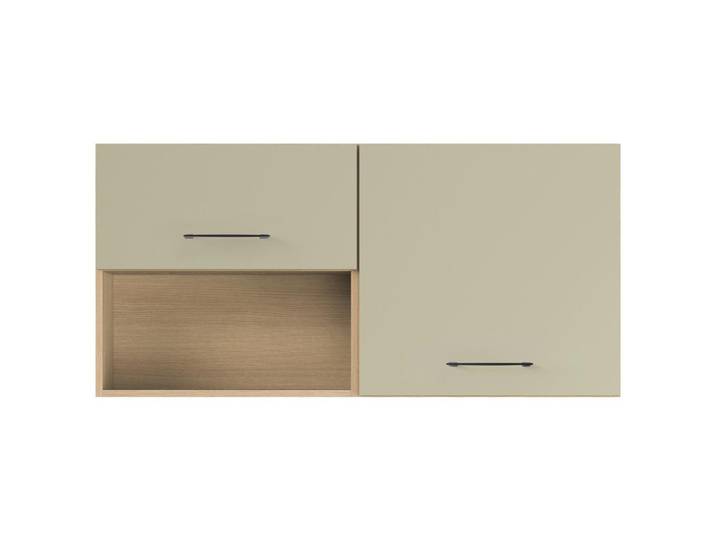 Impuls Küchenoberschrank IP 1200, Eiche, Salbeigrün, nur wie online abgebildet bestellbar, 120x57.9x35.6 cm, Pefc, Goldenes M, Made in Germany, hängend, Küchen, Küchenmöbel, Küchenschränke, Küchenoberschränke