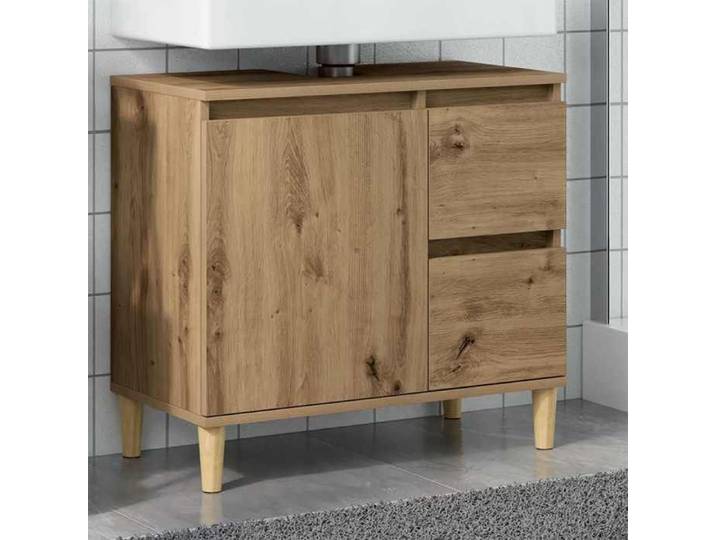Joli & Fonctionnel - Armoire lavabo - Support Lavabo - chêne artisanal 65x33x60 cm bois d'ingénierie kda2247863