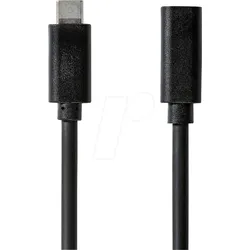 N CCGL64010BK10 - USB 5 Gb/s Kabel, C-Stecker > C-Buchse, 1m, Schwarz