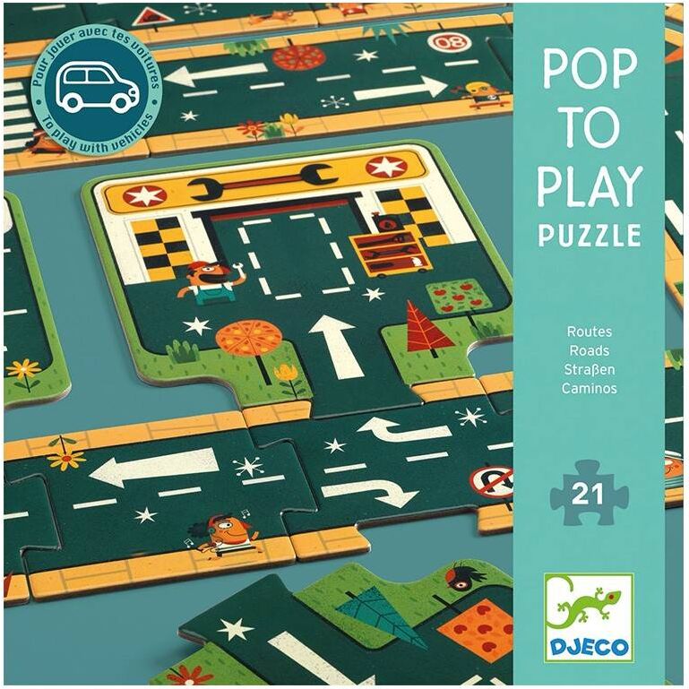 Puzzle routes Pop to play - Djeco