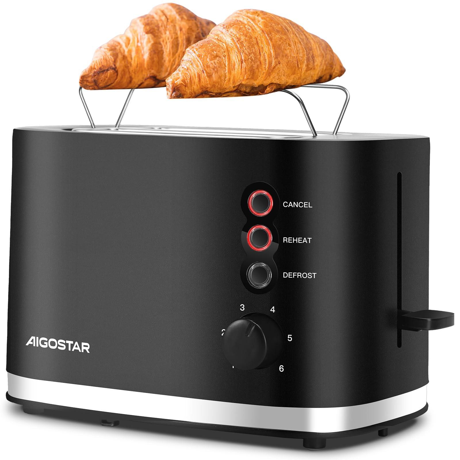 Aigostar broodrooster met 2 sleuven en broodjesaccessoire