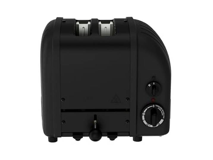 Dualit NEWGEN Premium Toaster 2 Scheiben Schwarz, handgefertigt in GB Toaster Retro mit ProHeat®-Heizelementen, gleichmäßige Bräune, mechanischer Timer, manueller Hebel, Edelstahlgehäuse