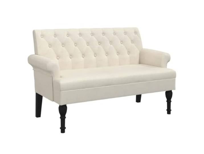 Makastle Sitzbank mit Rückenlehne 120x62x75,5 cm Leinen