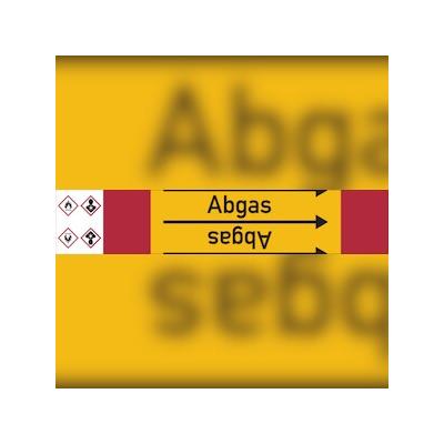 Rohrleitungskennzeichen Abgas - 33000x105 mm Folie selbstklebend