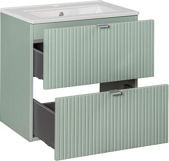 Petits-Meubles Enkele wastafel 60cm 2 laden Jade Groen