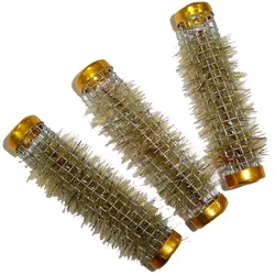 Borsten-Metallwickler gold 13 mm 12 Stück