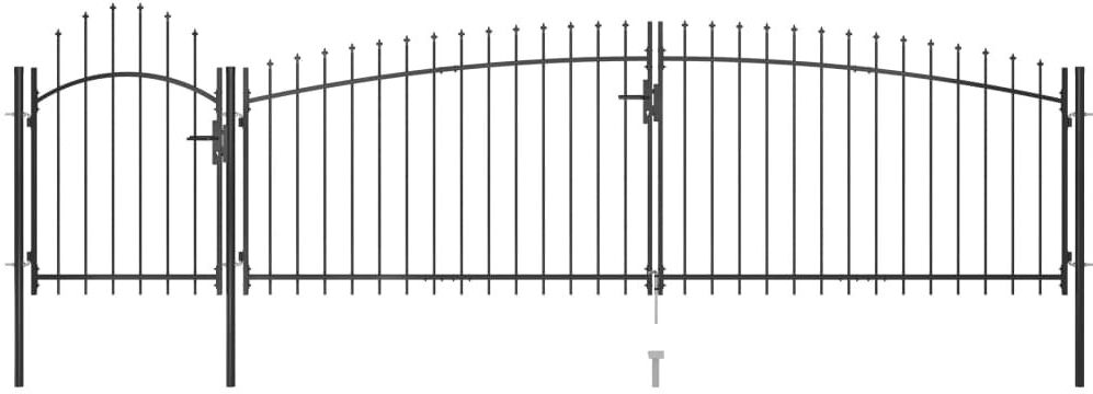 Dakota Fields Papaleo 150 cm H x 500 cm W Gate Fencing Black 175cm H x 500cm W