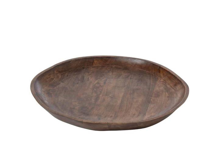 Ambia Home Dekotablett, Dunkelbraun, Holz, Mangoholz, 57.1x5.71x57.1 cm, Geschirr, Tischkultur & Serviergeschirr, Tabletts