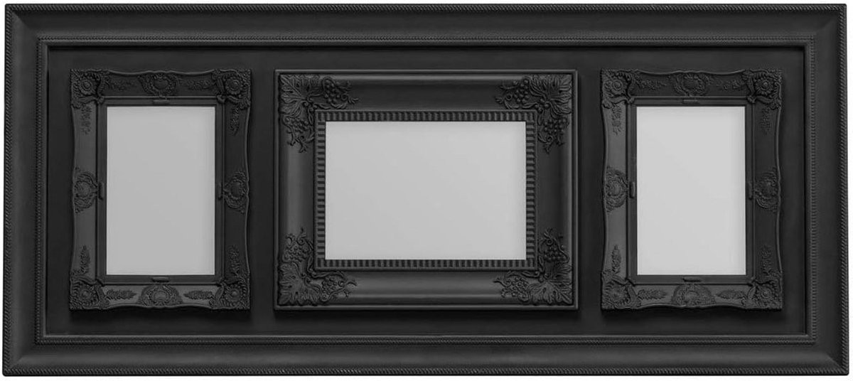 Vintage multi-fotolijst voor 3 foto's - Zwart