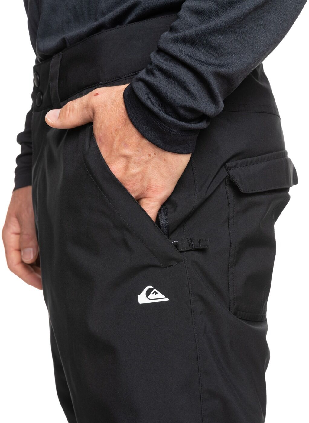 Snowboardhose QUIKSILVER "Estate", Herren, Gr. M, Normalgrößen, schwarz, Obermaterial:100% Polyester., Hosen Snowboardhose
