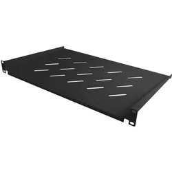 Allnet 48,30cm (19")zbh. Fachboden, T300mm/1HE, Schwarz, Frontmontage, Serverschrank Zubehör, Schwarz