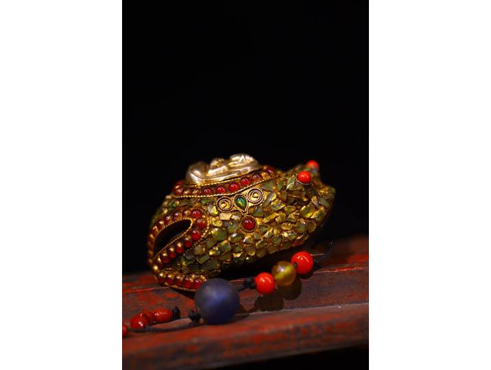 3 naturel folk vieille Agate naturelle mosaïque gemme gZi perles coquille Shakyamuni motif grenouille Statue pendentif maison de ville