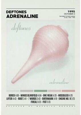 Inspired Living Deftones Album Cover Canvas Wall Art Around The Fur Music Band Poster Print 20x30cm Unframed 9
