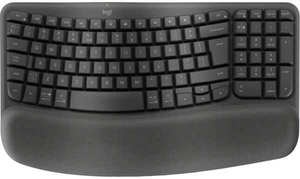 Logitech Trådløst Wave Tastatur, Sort/grå