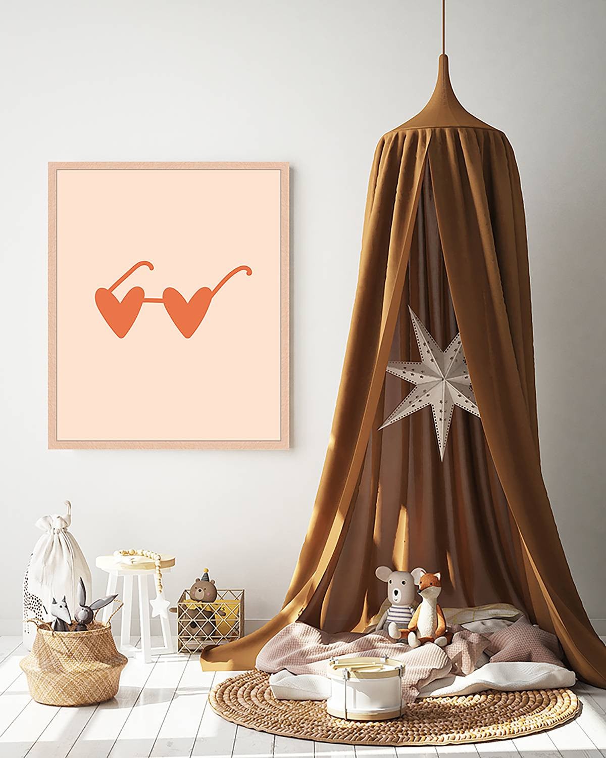 home24 Love Vision abstracte wanddecoratie meerdere kleuren 53 x 63 cm