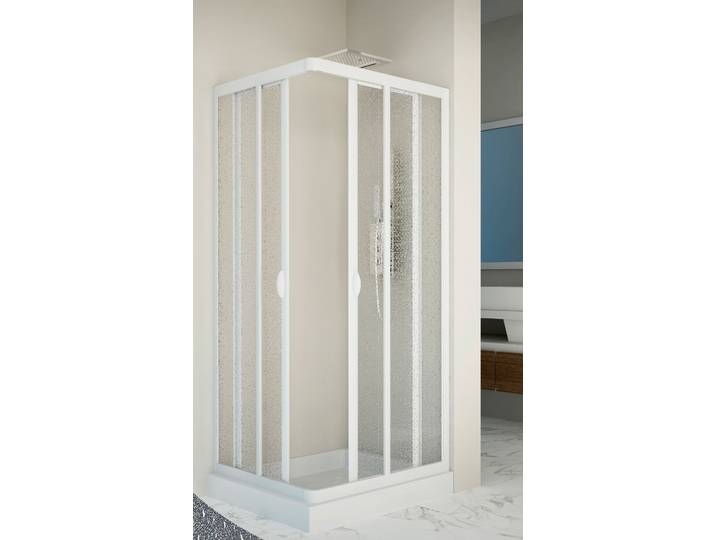 Eckdusche FORTE Vela , weiß, B:70cm H:190cm T:70cm, Duschkabinen, Eckdusche, variabler Verstellbereich, BxT: 70 x 70 cm