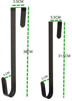 ModernMart Metal Over The Door Wreath Hanger: Single Hook For Halloween, Christmas, Easter Decorations Front Door Ornament Holder 38CM 1PC