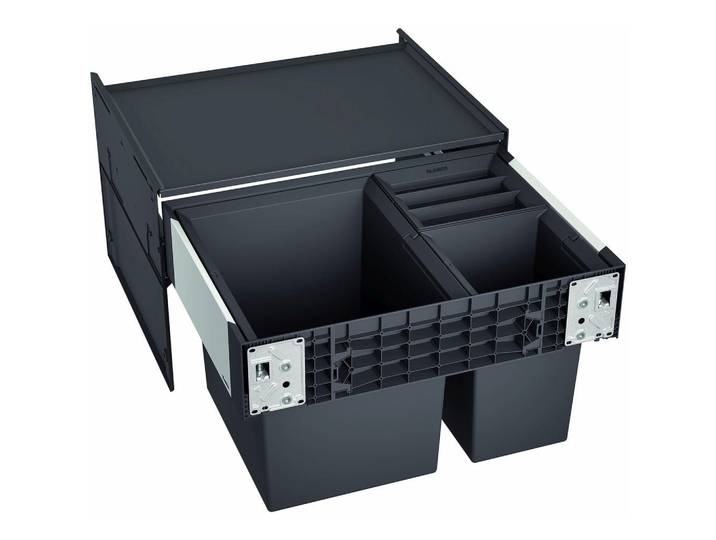 Blanco Einbauabfallsammler Select II XL 60/3, Schwarz, Edelstahlfarben, Kunststoff, 30 / 8 / 8 l, 56.2x36.1x40 cm, Haushalt & Reinigung, Reinigung, Mülleimer & Abfallsammler