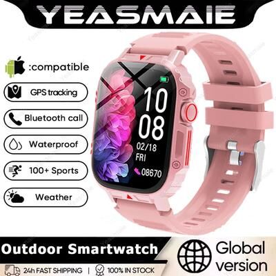Uplift Treasures Outdoor Military Bluetooth Smart Watch Heart Rate SpO2 Fitness Tracker pink