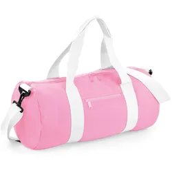BagBase Runde Sporttasche Sport- und Reisetasche BG140 classic pink/white 50 x 25 x 25 cm