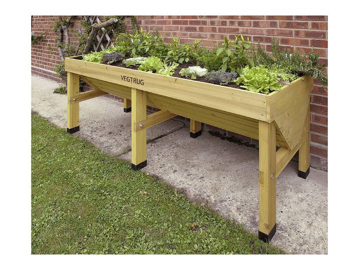 Vegtrug Pflanztrog mittel FSC Holz Natur 180x78x80cm