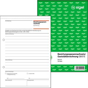 Sigel Bewirtungskosten GB 515, A5, 50 Blatt