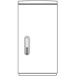 Elsta Polyesterschrank KVS F3/1 850/320-leer 0579.1 (Gehäuse), Elektronikzubehör + Gehäuse, Grau