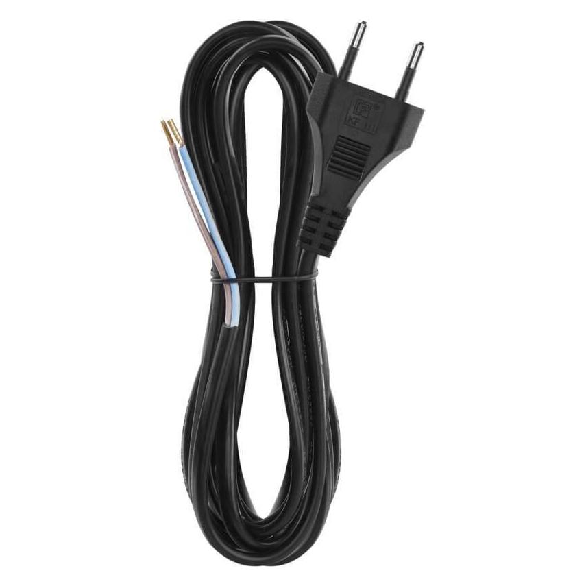 Emos Netzkabel PVC 2x 0,75mm2, 3m, schwarz (3 m) (43038606)