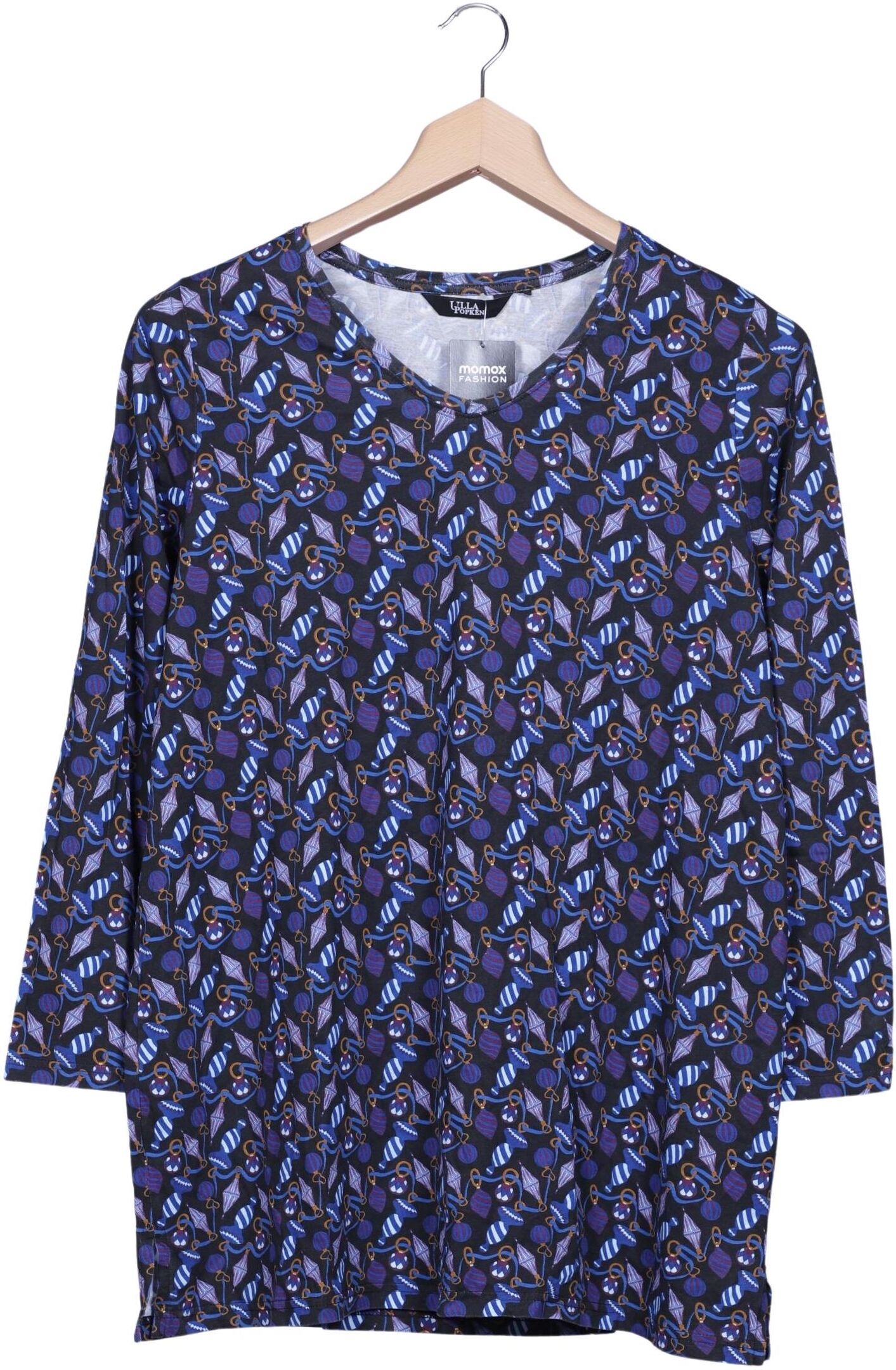 Ulla Popken Damen Langarmshirt, Mehrfarbig, Gr. 3Xl, Baumwolle - Second Hand