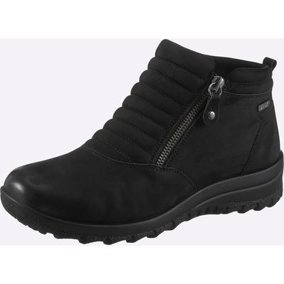 Stiefelette CAPRICE, Damen, Gr. 6, schwarz, Nubukleder, Schuhe Stiefelette