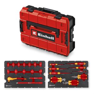 Einhell Werkzeugkoffer E-Case Elektrik, 370516, 24-teilig, im Kunststoff Klappkoffer, VDE isoliert