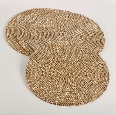 Saro Lifestyle Beaded Design Placemat (Set of 4)