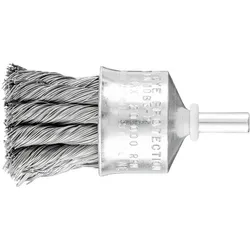 Pferd, Bürstenwerkzeug, POS Pinselbürste gezopft PBG Ø30mm Schaft-Ø6 mm Stahl-Draht-Ø0,35