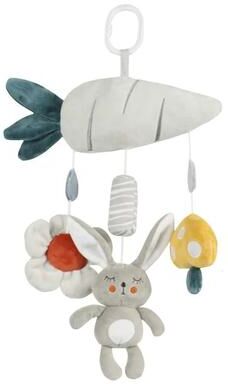 Uplifted Finds Clip On Hanging Plush Toy Stroller And Car Seat Sensory Activity Baby Toys With Wind Chimes rabbit