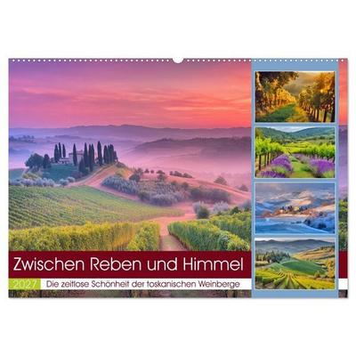 Zwischen Reben und Himmel (Wandkalender 2027 DIN A2 quer), CALVENDO Monatskalender