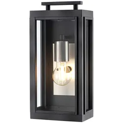 Wandleuchte Außenlampe Wandlampe Außenleuchte Zink Nickel Alu Glas 1-flammig
