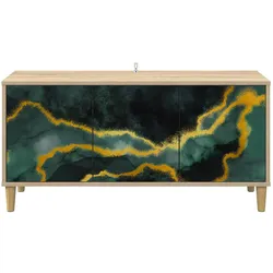 vidaXL, TV Möbel, TV-Schrank WIJHE 102 x 33 x 50 cm Sonoma Holzwerkstoff (33 x 102 x 50 cm)