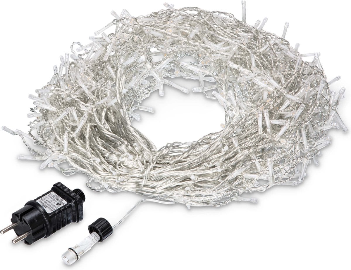 Monzana Lichtsnoer met 600 LED-lampjes, 20 m, IP44, Koud Wit