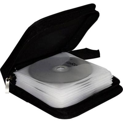 MediaRange CD Tasche 24 CDs/DVDs/Blu-rays Nylon Schwarz 1 St. (B x H x T) 16.4 x 3.9 x 15.6 mm BOX50