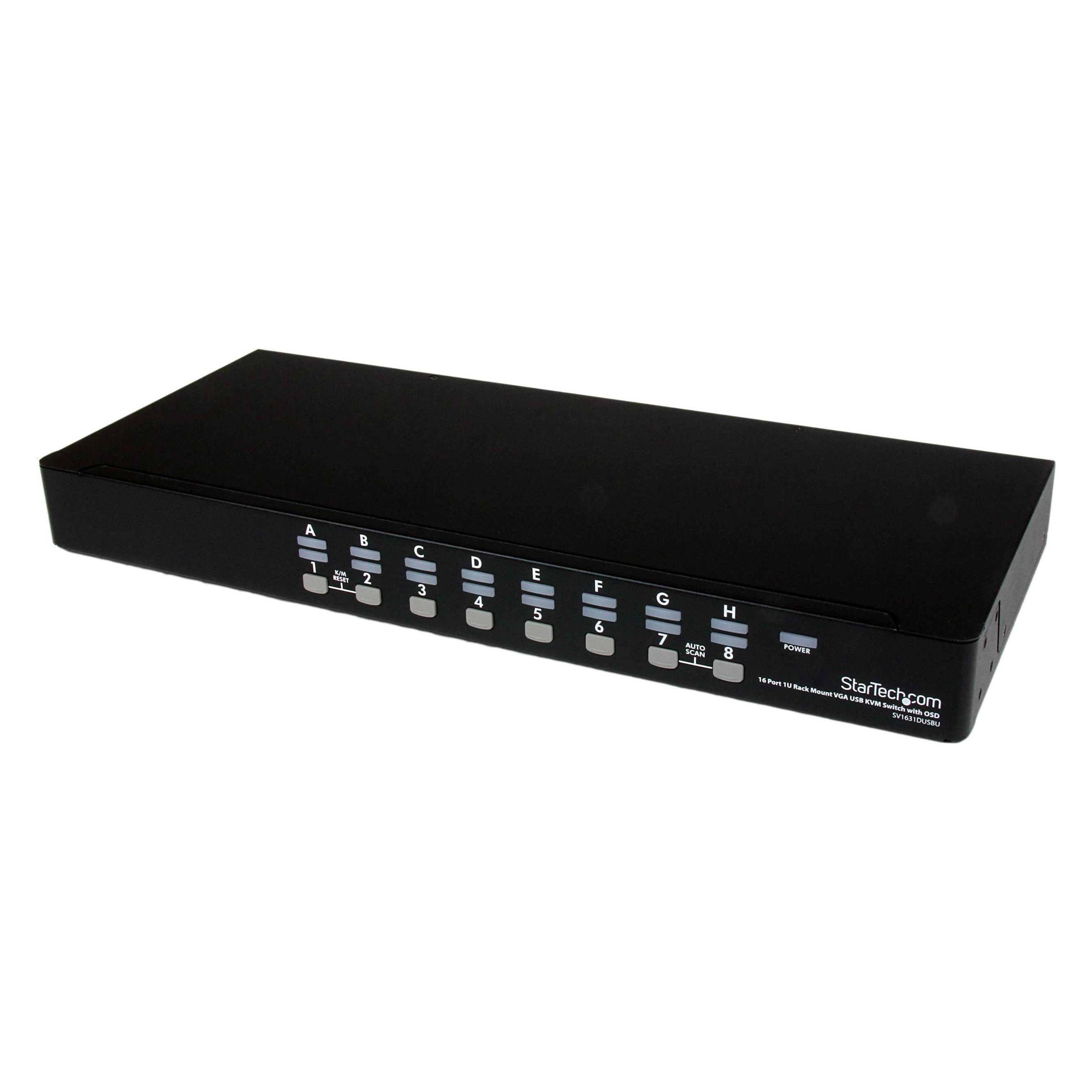 StarTech 16 Port 1HE USB VGA KVM Switch (SV1631DUSBUK)