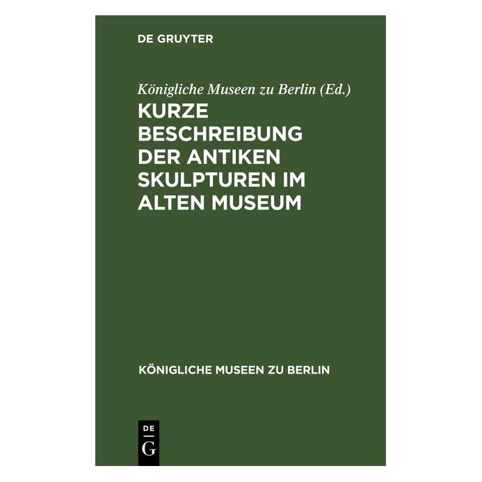 De Gruyter Kurze Beschreibung der antiken Skulptur (Deutsch, 1911) (67779693)