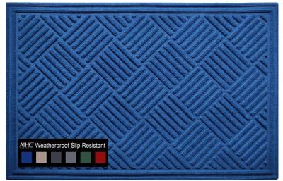 A1 Home Collections New All Weather Superior Dirt and Moisture Absorbing Polypropylene Door Mat with Non-Slip Backing