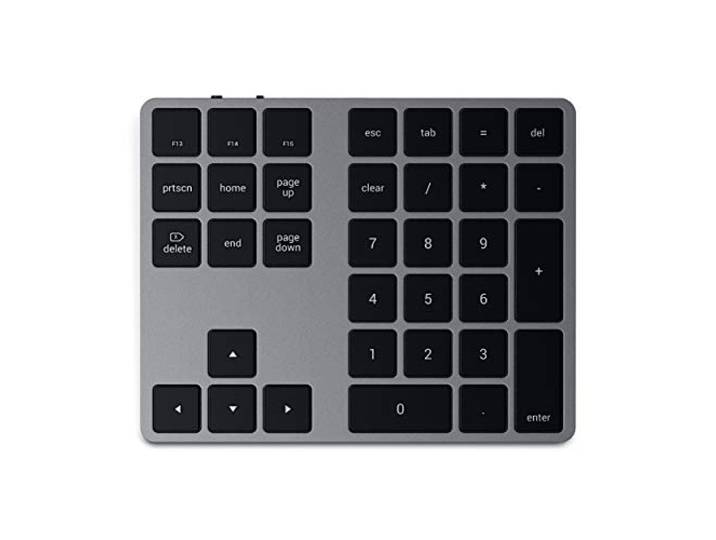 SATECHI Slim Bluetooth Numeriek Toetsenblok, 34 Toetsen, Spacegrijs