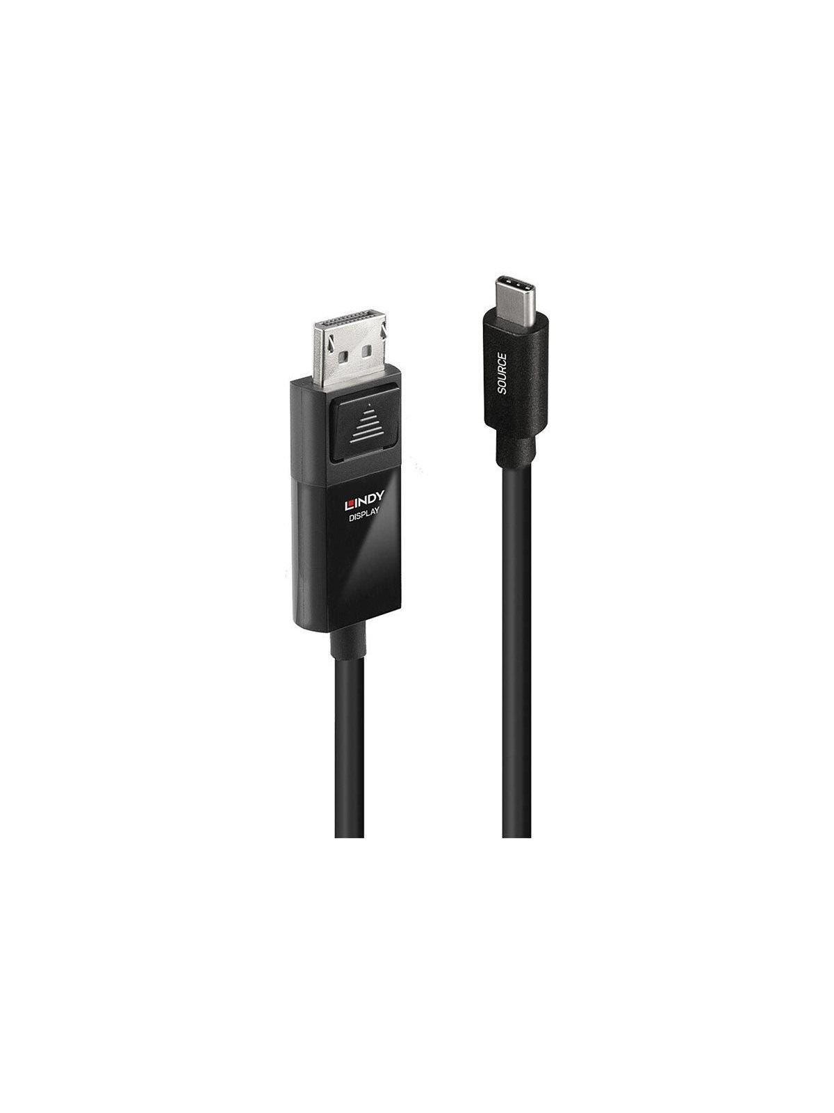 Lindy - video adapter cable - 24 pin USB-C to DisplayPort - 1 m