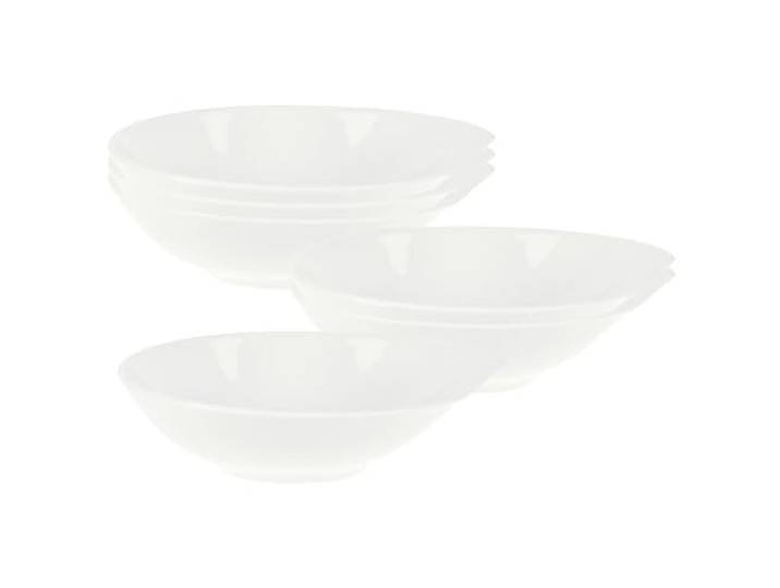 Villeroy & Boch - Flow Suppen- / Müslischalen 6er Set, Schale für Müslis/Obst/Suppen, griffiger Rand, Premium Porzellan, spülmaschinengeeignet, weiß, 300 ml