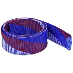 DELOCK Geflechtschlauch dehnbar 2 m x 50 mm blau-rot-weiß